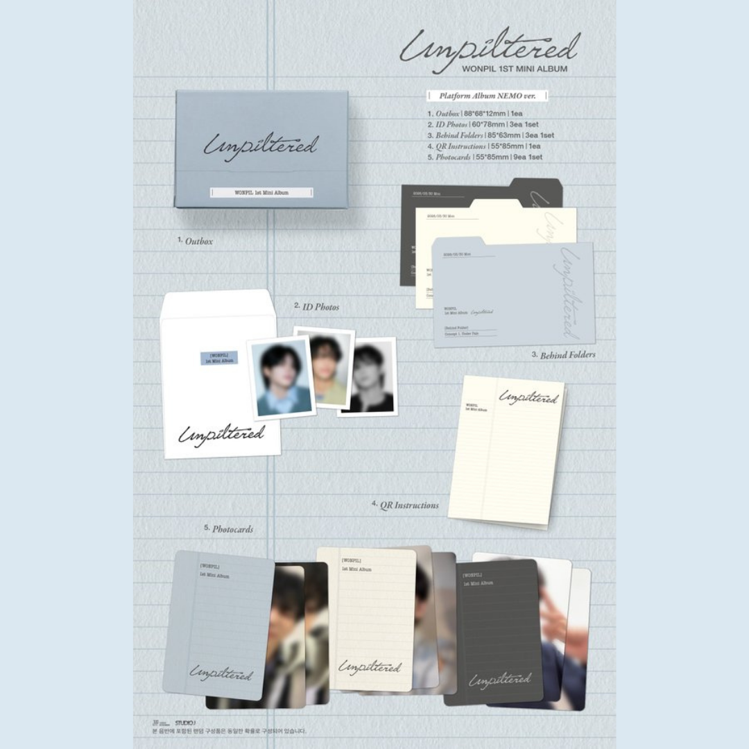 DAY6 WONPIL 1st Mini Album <Unpiltered> - Platform Album NEMO Ver.