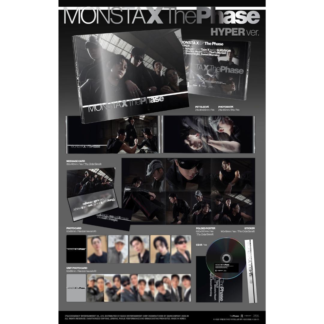 MONSTA X 14th Mini Album [The Phase] - HYPER VER.