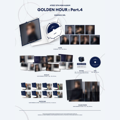 [PREORDER] ATEEZ 13TH MINI ALBUM [GOLDEN HOUR: Part.4] - DIGIPACK ver.