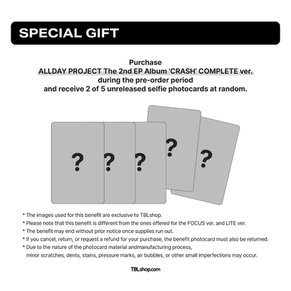 [PREORDER DEADLINE 25/9] ALLDAY PROJECT The 2nd EP Album 'CRASH' - COMPLETE ver.