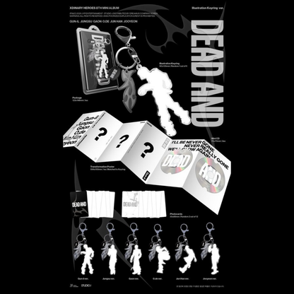 Xdinary Heroes 8th Mini Album <DEAD AND> - Illustration Keyring ver. (Random Ver.)