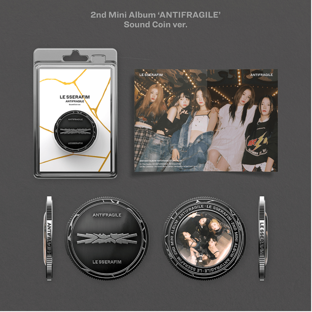 [PREORDER DEADLINE 7/7] LE SSERAFIM ‘Sound Coin Album’ - 2nd Mini Album 'ANTIFRAGILE' (Sound Coin ver.)