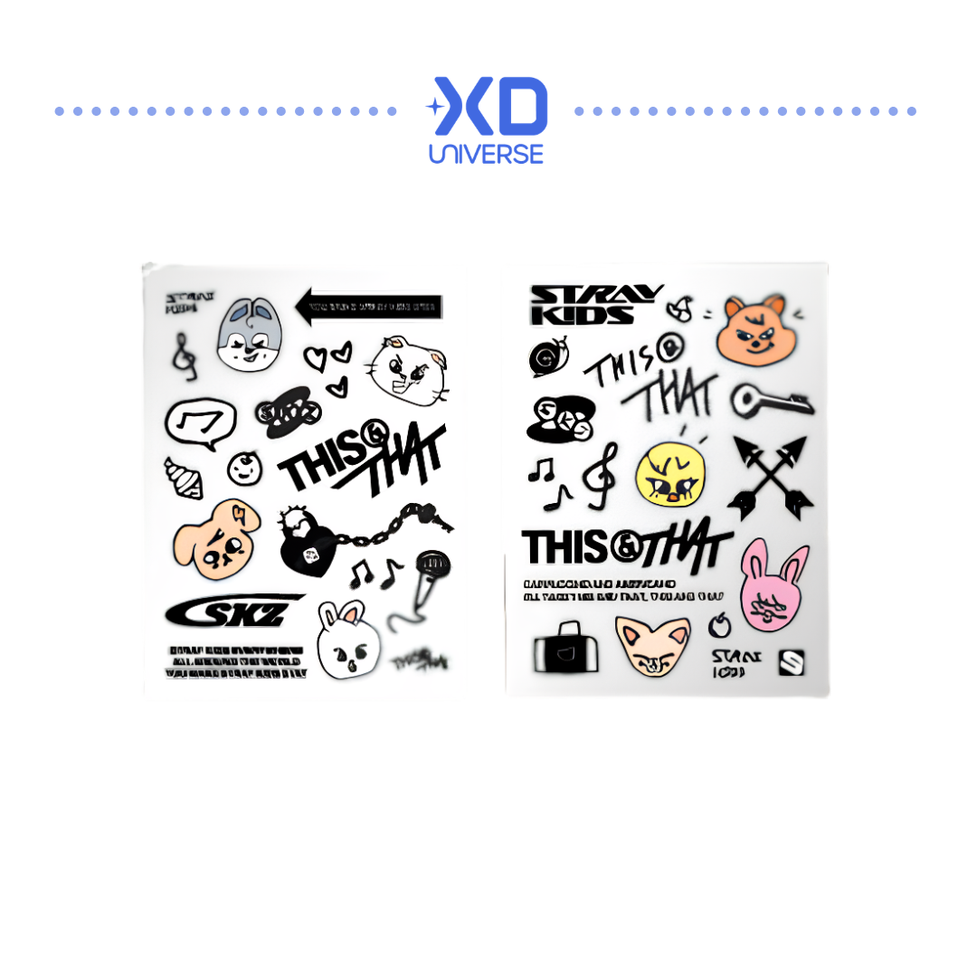[PREORDER DEADLINE 18/8] Stray Kids "THIS & THAT" Pop-Up Store Official Merch - Tattoo Sticker