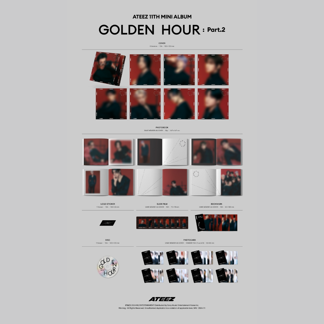 ATEEZ 11th Mini Album [GOLDEN HOUR : Part.2] (Digipack Ver.)