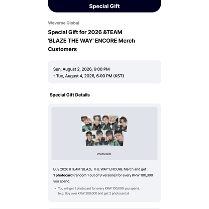[PREORDER DEADLINE 3/8] &TEAM Concert Tour 'BLAZE THE WAY' Encore Official Merch - UNIFORM SHIRT
