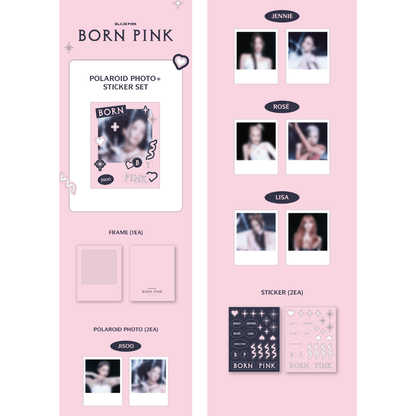 [BORNPINK] BLACKPINK POLAROID PHOTO + STICKER SET