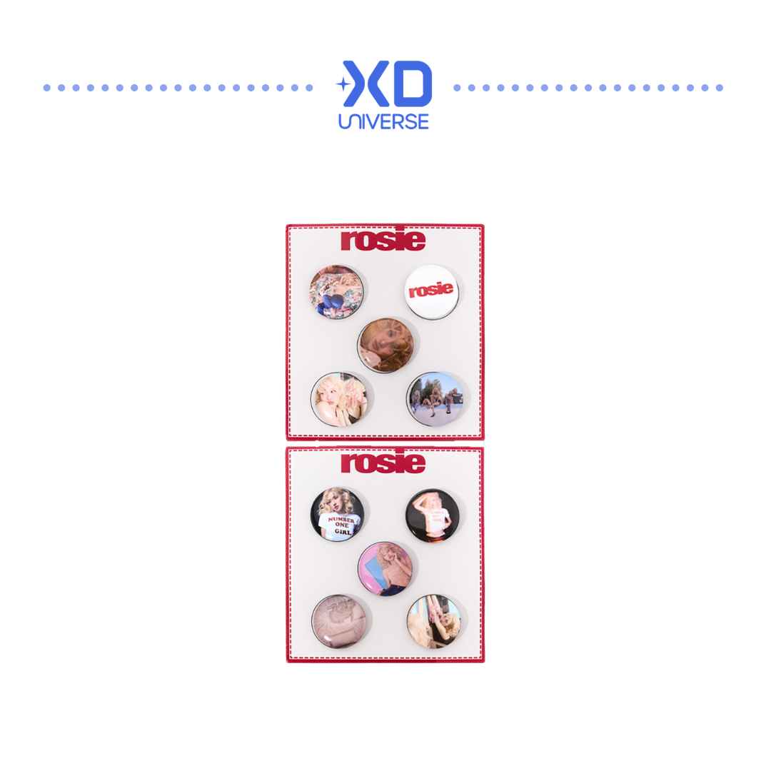 [PREORDER DEADLINE 4/12] ROSÉ Encore Pop-up in TOKYO ’one year of rosie‘ Merch - rosie Pin Button Set