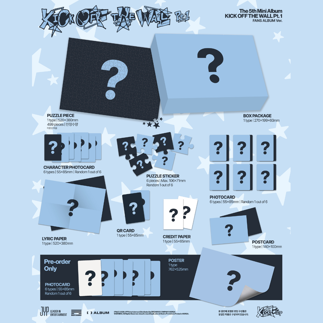 [PREORDER DEADLINE 3/10] KickFlip The 5th Mini Album "KICK OFF THE WALL Pt. 1" - Fans Album ver.