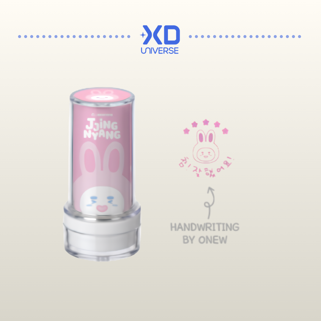 [PREORDER DEADLINE 21/8] ONEW OFFICIAL CHARACTER 'JJING-NYANG’  PAJAMA PARTY POP-UP STORE MERCH - JJINGNYANG STAMP