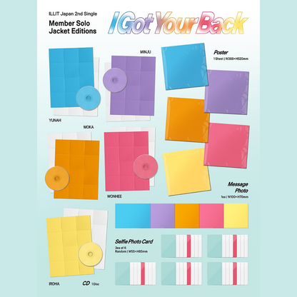 [PREORDER DEADLINE 24/7] ILLIT Japan 2nd Single 'I Got Your Back' - Member Solo Jacket Edition