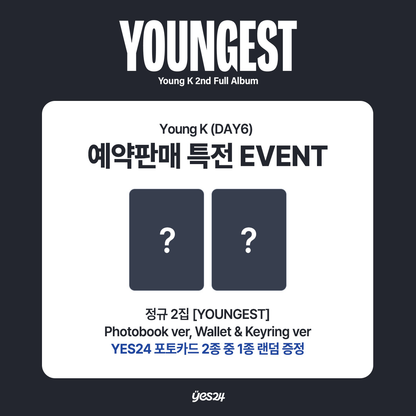 [PREORDER DEADLINE 24/7] DAY6 Young K 2nd Full Album ＜YOUNGEST＞ - Photobook ver.
