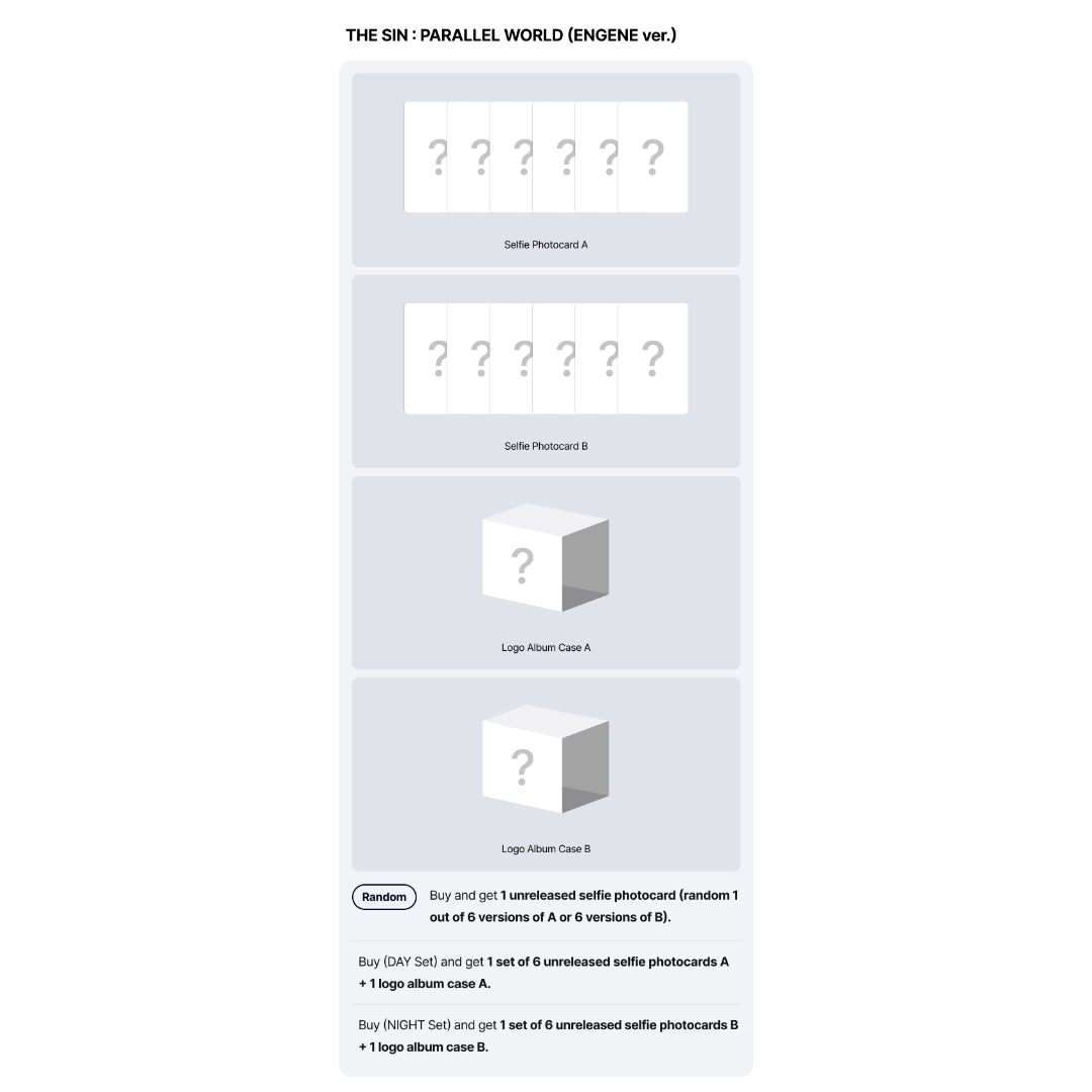 [PREORDER DEADLINE 20/11] ENHYPEN THE SIN : PARALLEL WORLD ALBUM - ENGENE Ver.