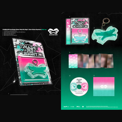 [PREORDER DEADLINE 20/10] LE SSERAFIM 'Made My Night' (Glow Clicker Keychain ver.)