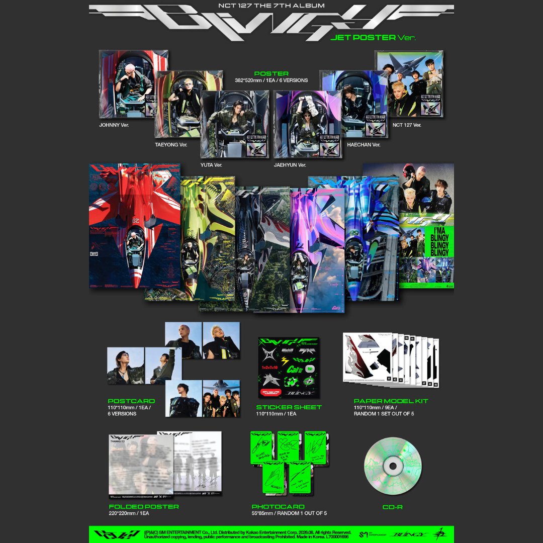 NCT 127 The 7th Album [BLINGY] - JET Poster Ver.