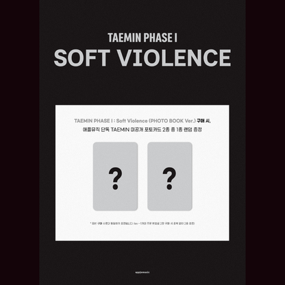 [PREORDER DEADLINE 28/8] SHINEE TAEMIN [PHASE I : Soft Violence] - PHOTO BOOK Ver.