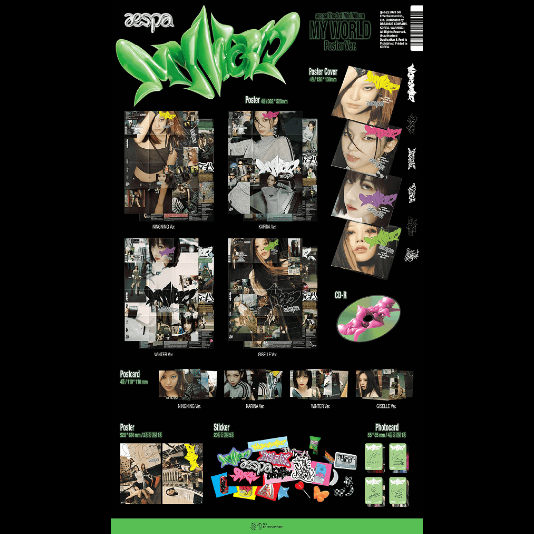 AESPA 3rd Mini Album MY WORLD - POSTER ver