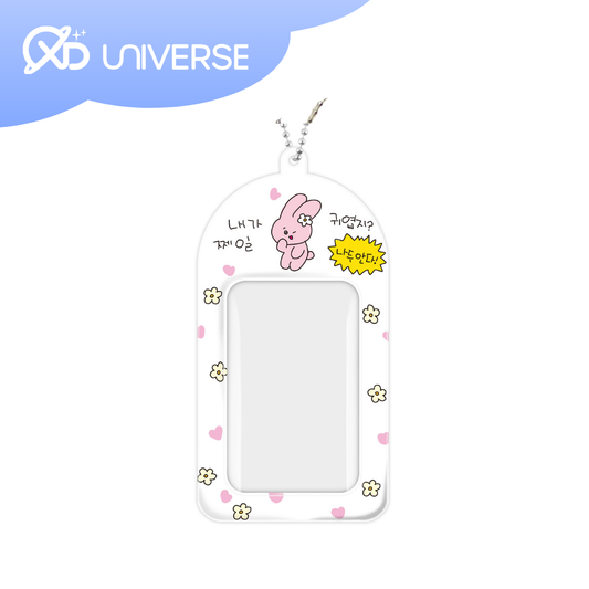 Aren't I cute? Rabbit photocard holder keychain