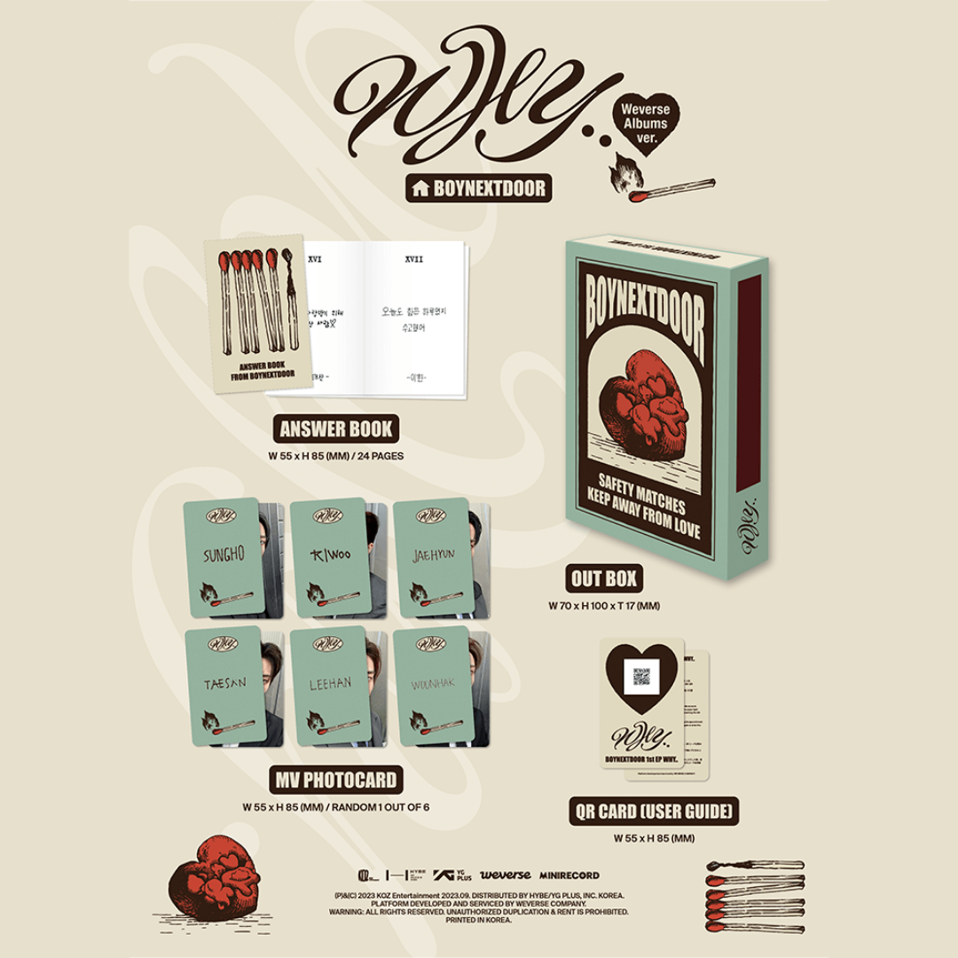BOYNEXTDOOR - 1st EP - WHY.. - Weverse album version
