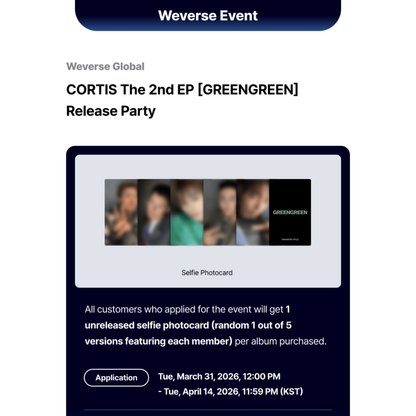 [PREORDER DEADLINE 1/5] CORTIS The 2nd EP [GREENGREEN] - STANDARD VER.