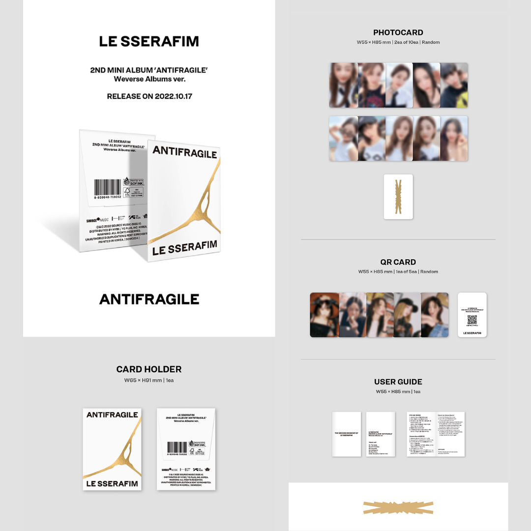 LESSERAFIM - Mini 2 - ANTIFRAGILE - Weverse album version