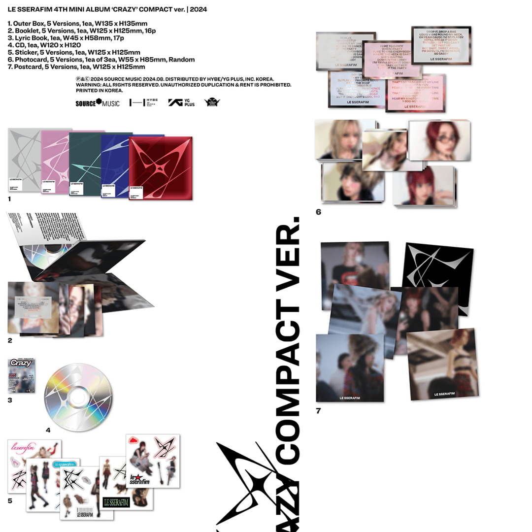 LE SSERAFIM - Mini 4 - CRAZY - Compact version