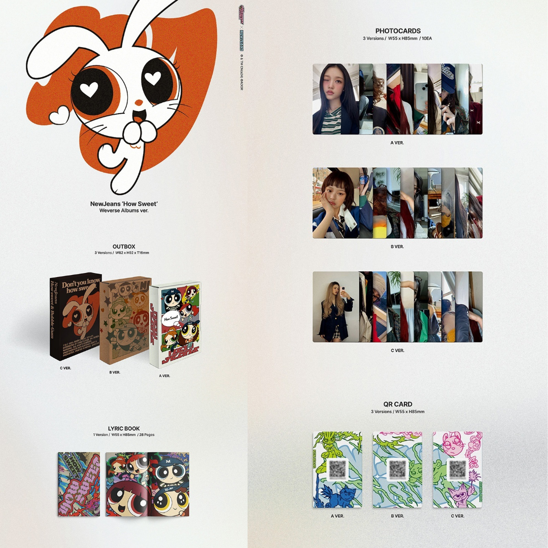 NEWJEANS - Single - How Sweet / Bubble Gum - Weverse version