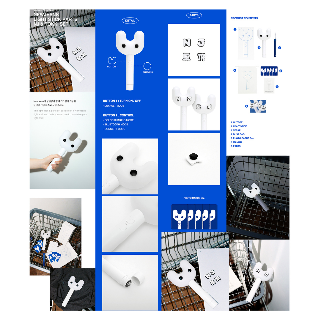 NEWJEANS Official Lightstick Parts - NJ & Tokki