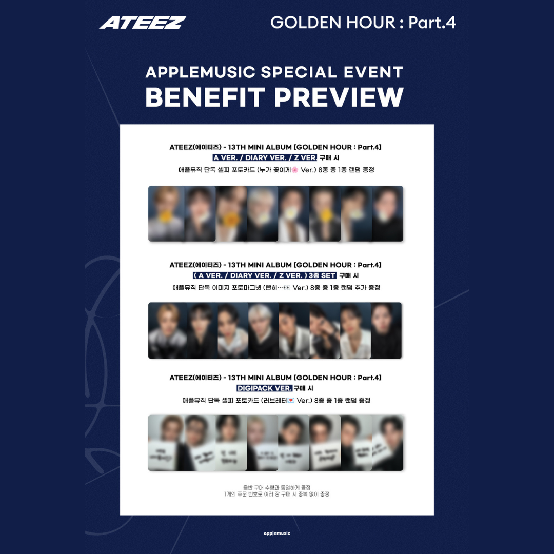 [PREORDER] ATEEZ 13TH MINI ALBUM [GOLDEN HOUR: Part.4] - Standard Edition