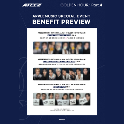 [PREORDER] ATEEZ 13TH MINI ALBUM [GOLDEN HOUR: Part.4] - Standard Edition