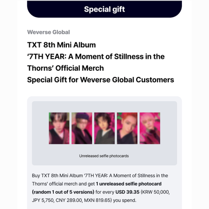 [PREORDER] TXT 8th Mini Album ‘7TH YEAR: A Moment of Stillness in the Thorns’ Official Merch - Badge Set