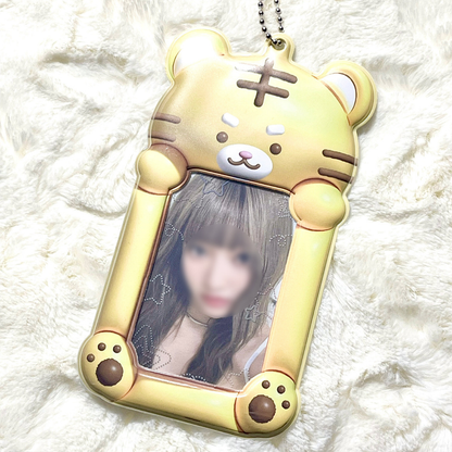 Soft Tiger Photocard Holder Keychain
