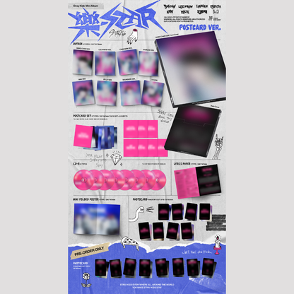Stray Kids - 8th Mini album - 樂-STAR - Postcard version