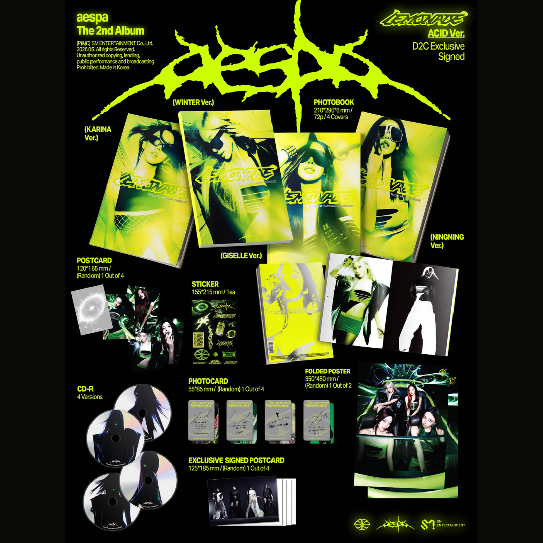 aespa - 2nd Album [LEMONADE] (ACID Ver.) (SIGNED)