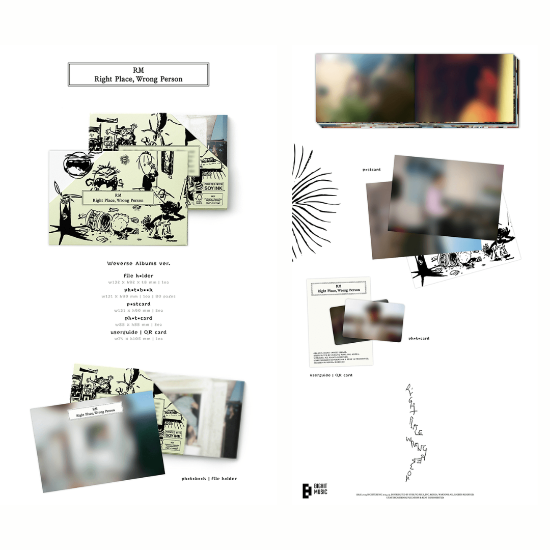 BTS - RM - Solo 2 - Right Place , Wrong Person - Weverse Album ver