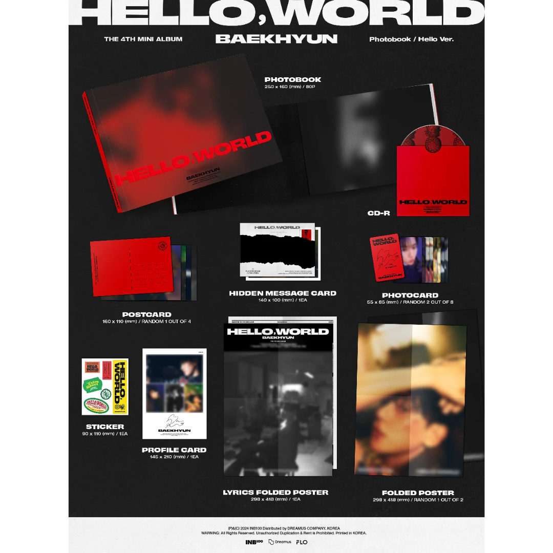 EXO BAEKHYUN - 4th Mini Album - Hello World - PB