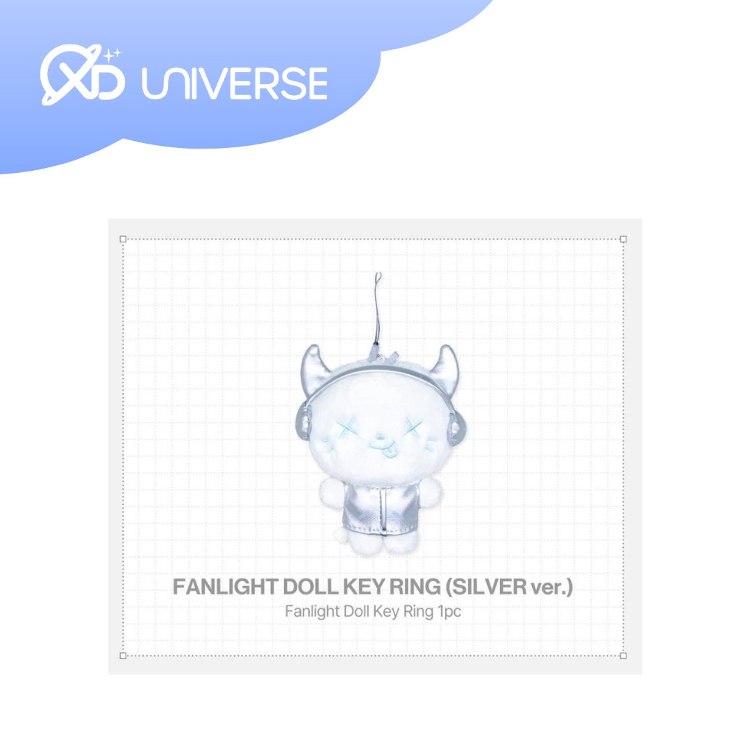 AESPA - SYNK : AEXIS LINE MD - FANLIGHT DOLL KEY RING (SILVER Ver.)