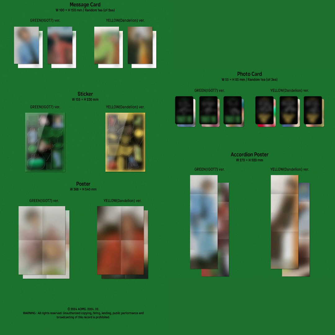 GOT7 - YUGYEOM - TRUST ME (GREEN(IGOT7) Ver. / YELLOW(Dandelion) Ver.)