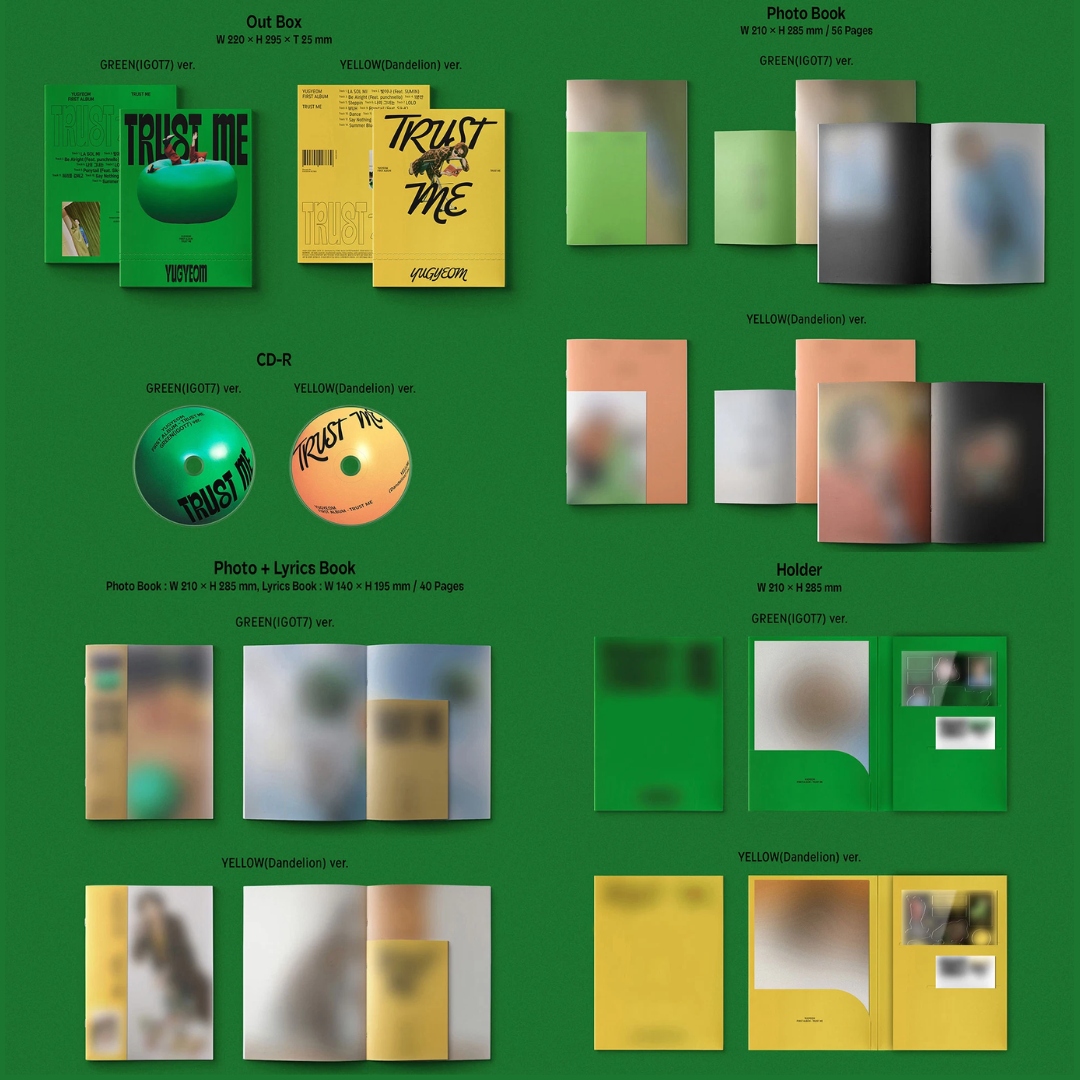 GOT7 - YUGYEOM - TRUST ME (GREEN(IGOT7) Ver. / YELLOW(Dandelion) Ver.)