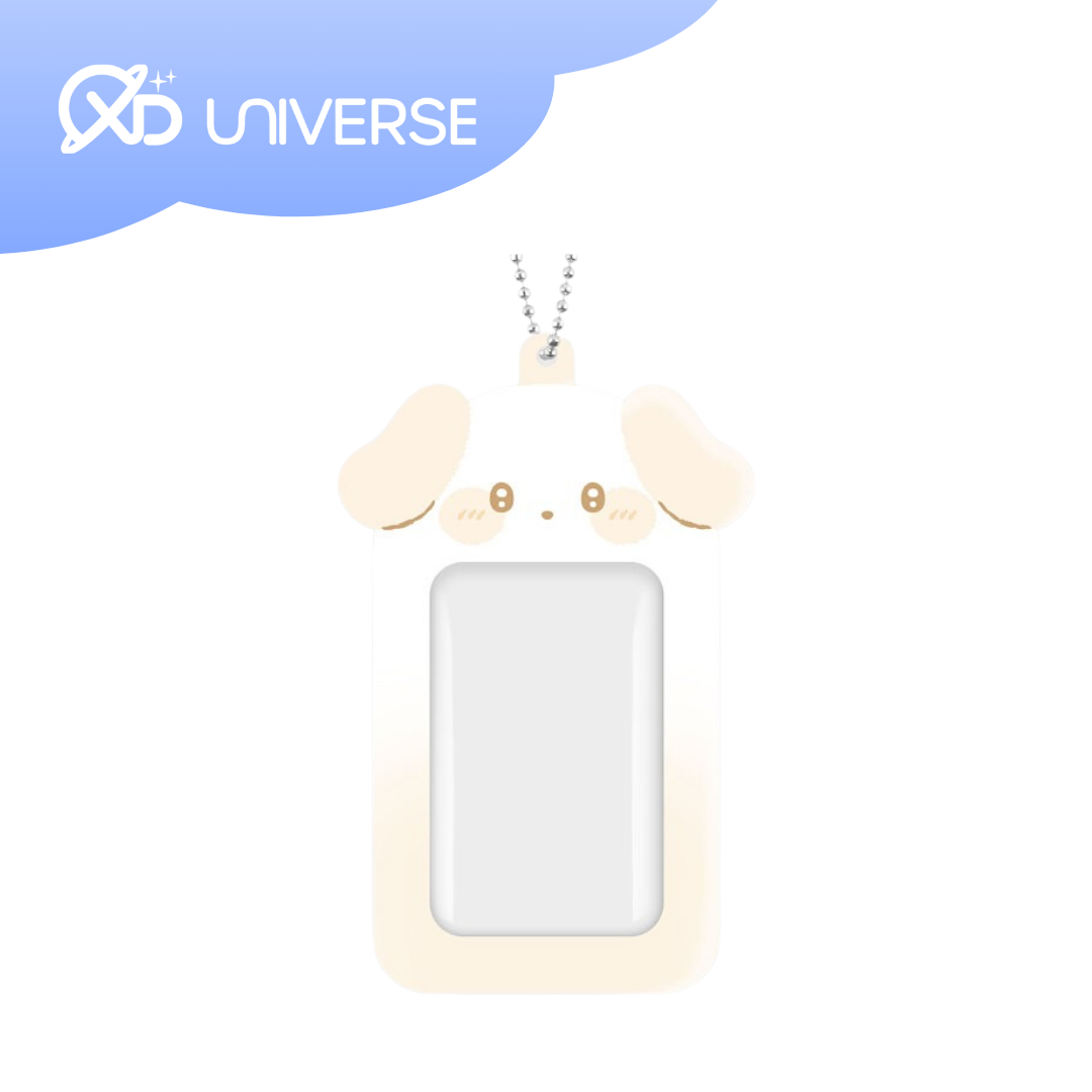 DUCKY WORLD - YELLOW PUPPY PHOTOCARD KEYRING HOLDER