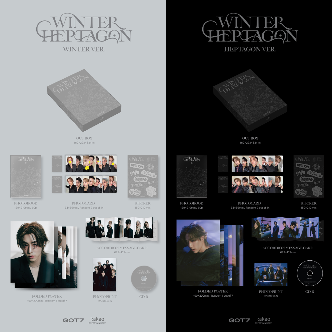 GOT7 MINI ALBUM - WINTER HEPTAGON - WINTER VER./ HEPTAGON VER.