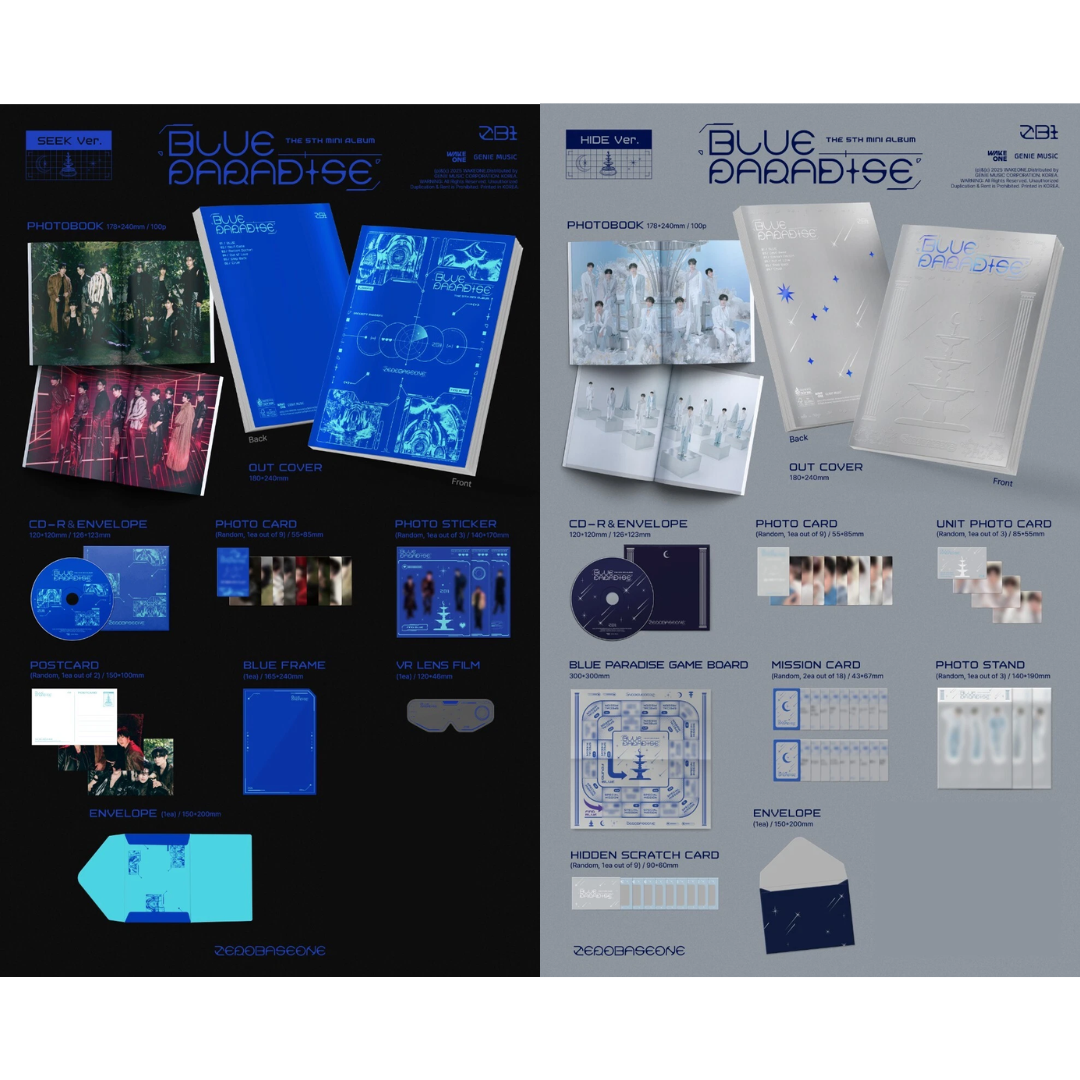 ZEROBASEONE ZB1 - The 5th Mini Album [BLUE PARADISE] - HIDE/SEEK VER