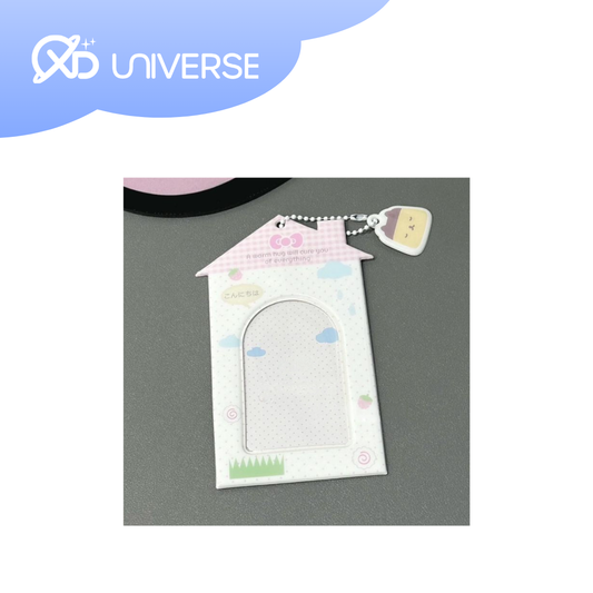 PINK WHITE HOUSE WITH PUDDING PHOTOCARD HOLDER
