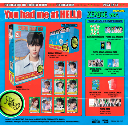ZEROBASEONE ZB1 3rd Mini Album [You had me at HELLO] (ZEROSE ver.) (POCAALBUM)