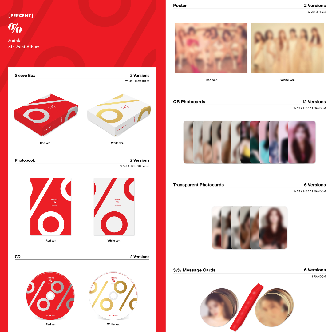 Apink - 8th Mini Album [PERCENT] (Random Ver.)