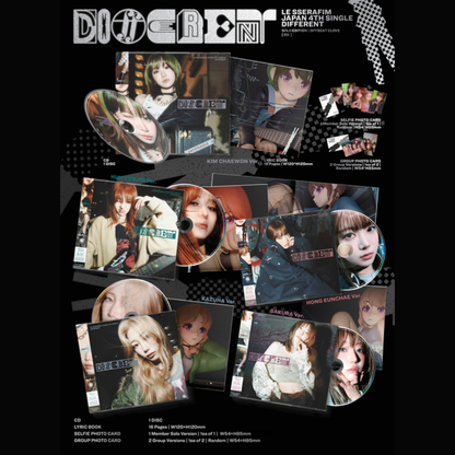 LE SSERAFIM - JAPAN 4th Single 'DIFFERENT' (Solo Jacket)
