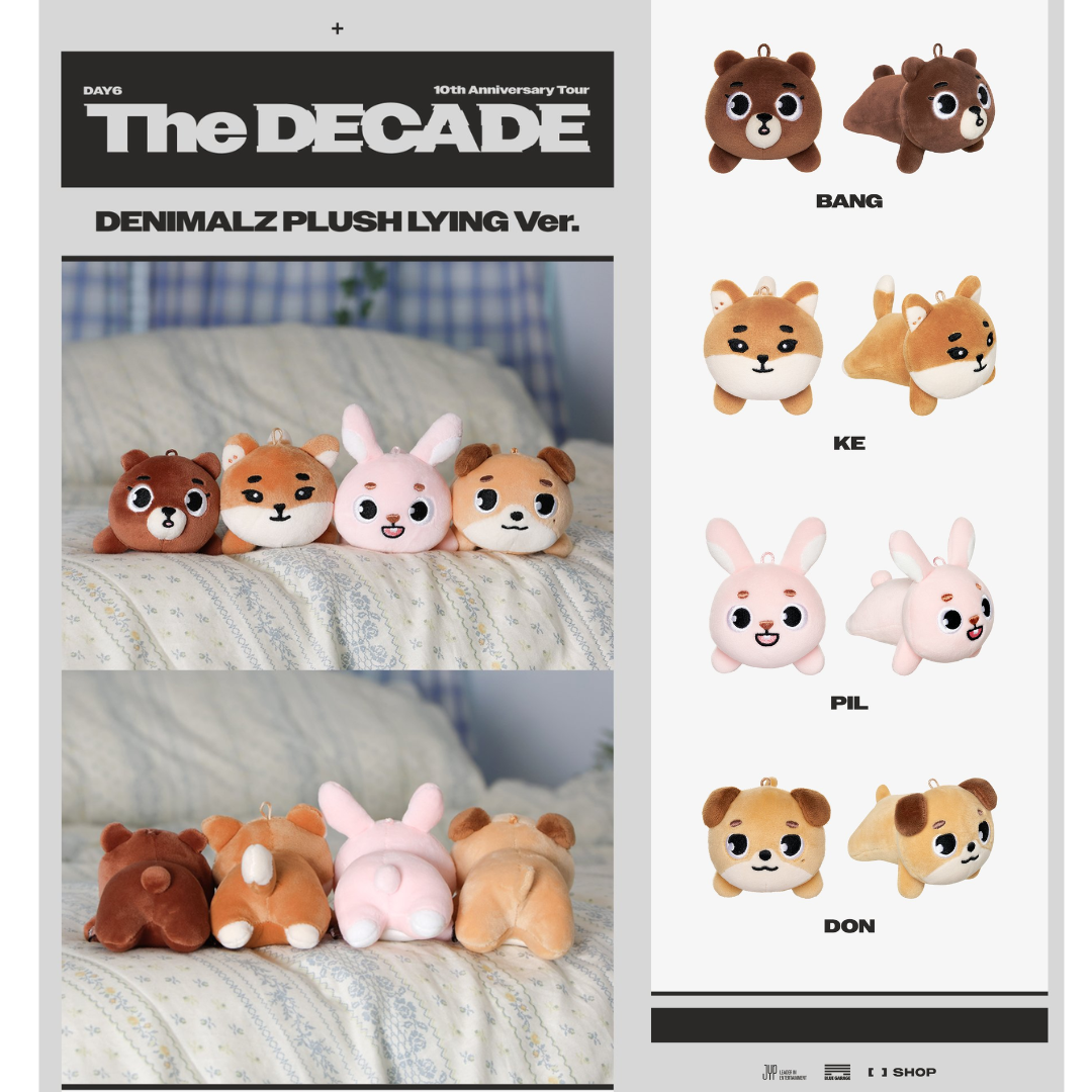 DAY6 10th Anniversary Tour 'The DECADE' in DAEGU Official MD - DENIMALZ PLUSH LYING Ver.