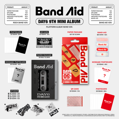DAY6 9th Mini Album Band Aid Platform Album