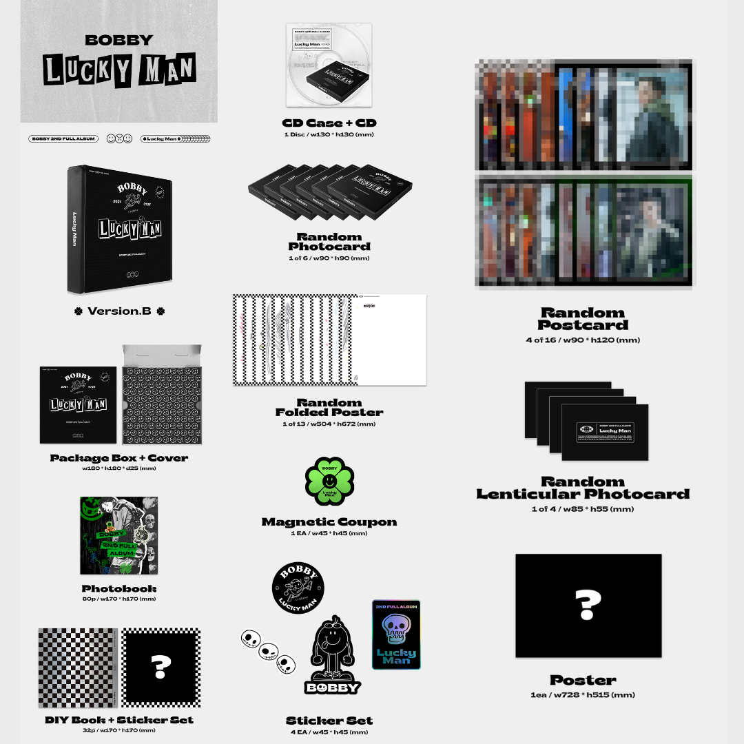 iKON : BOBBY - 2nd FULL ALBUM [LUCKY MAN] (B Ver.)