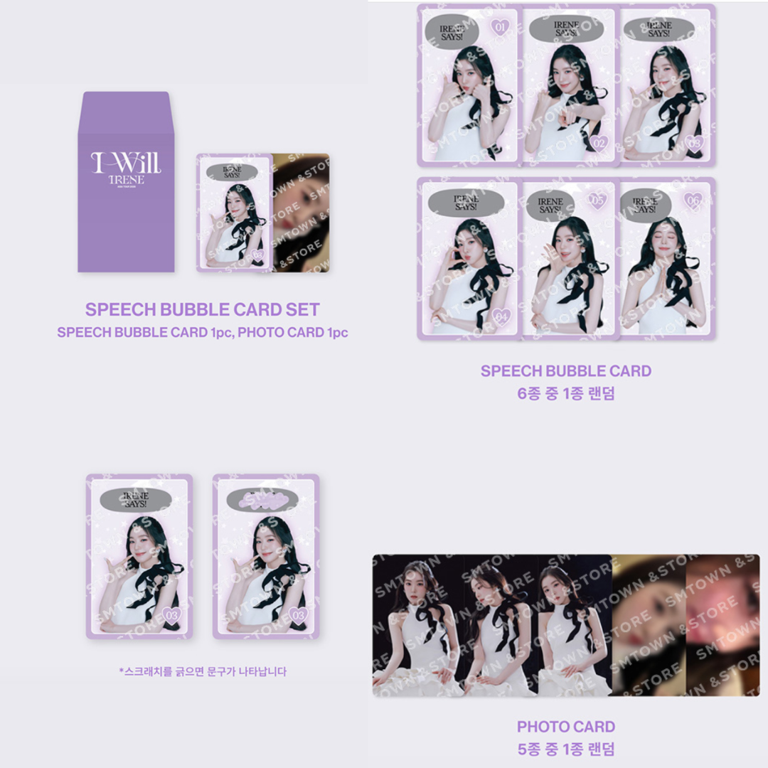 2026 IRENE ASIA TOUR [I-WILL] in SEOUL OFFICIAL MERCHANDISE - Speech Bubble Card Set