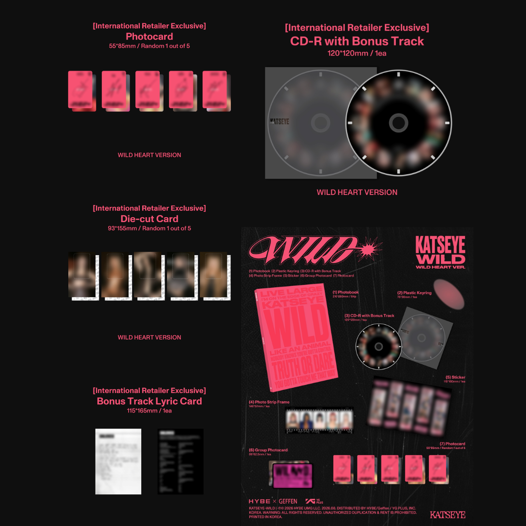 KATSEYE - 3rd EP Album [WILD] (International Retailer Exclusive) - Wild Heart Ver.